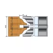 Kontraprofilos állítható ajtógyártó asztali marókés készlet, 8 marófejjel, HM, no.02 (d: 40mm)