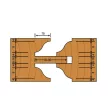 Kontraprofilos állítható ajtógyártó asztali marókés készlet, 8 marófejjel, HM, no.02 (d: 40mm)